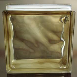 Brown Cloudy Glass Block